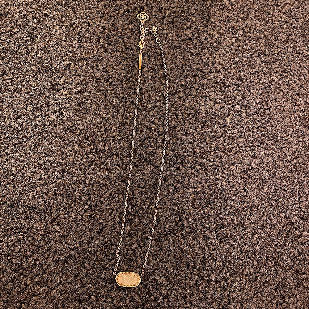 Kendra Scott Rose Gold with White Sparkle Stone